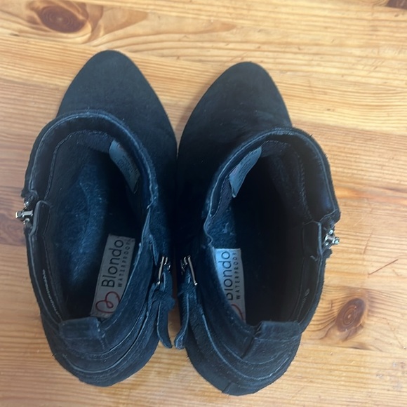 Blondo Idra Black Suede Ankle‎ Buckle waterproof Boot Size 8.5 M - Picture 10 of 13